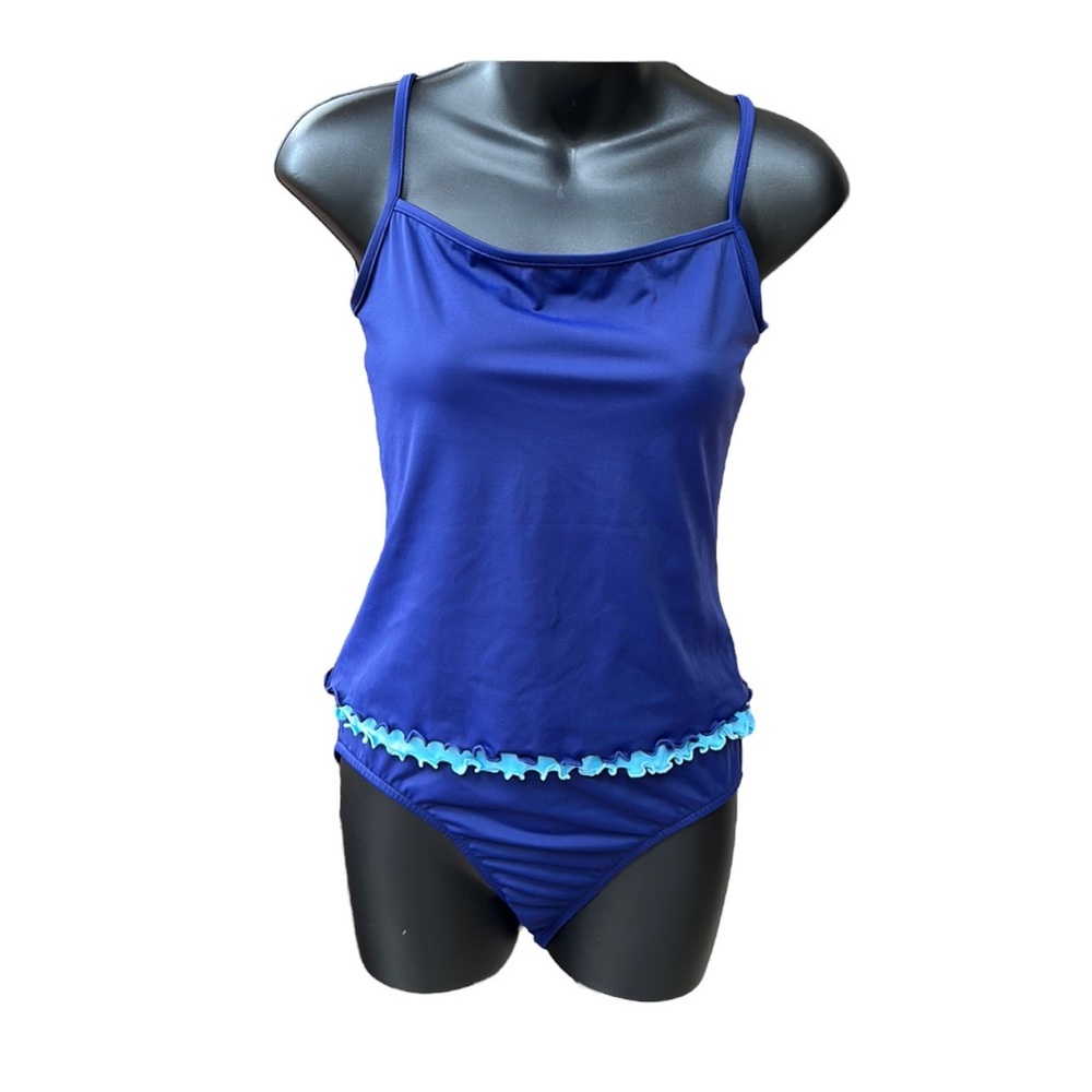 LISA CURRAN SWIM 2 PCs top & bottom with coordinating cover-up, size Large, EUC